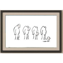 Karikatural Boris Erenburg 43X30CM Orijinal Karikatür Tablo