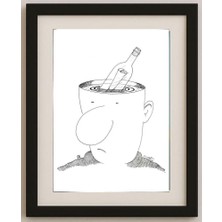 Karikatural Pezhman Alipoor 29X21CM Orijinal Karikatür Tablo