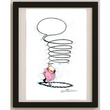Karikatural Goran Celicanin 33X21CM Orijinal Karikatür Tablo