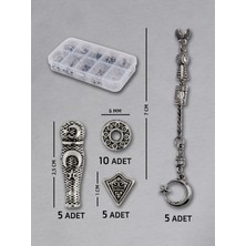 Mihra Takı Tasarım 5 Adet Tekli Ayyıldız Püskül Seti – Doğal Taş | Epoksi Tesbih ve Takı Yapımı Için Şık ve Dayanıklı