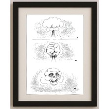 Karikatural Sun Wanshuai 29X21CM Orijinal Karikatür Tablo