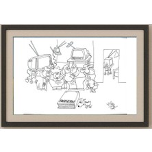 Karikatural Juan Francisco Villarruel 29X21CM Orijinal Karikatür Tablo
