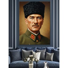 Karizma Tablo Türkiye Cumhuriyeti Kurucusu Atatürk Dekoratif Kanvas - Mdf Ahşap Tablo