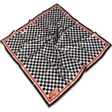 Az Hatalı Polyester La Boutique Dama Desenli Eşarp 32561