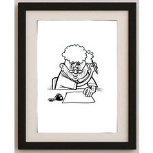 Karikatural Francisco Juska Filho 29X21CM Orijinal Karikatür Tablo