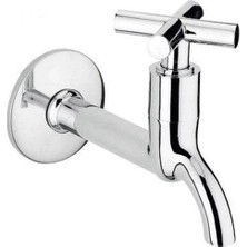 Datatek Artı Aç Kapa 4 Kollu Krom Çevirveli Musluk Duvardan Tek Girişli