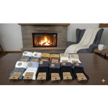 Aytuğ Bambu - Pamuk Katlamalı Kadın Soket Çorabı; Dikişsiz; Kışlık ; 36-40 Numara; Asorti 12'li Kutu