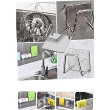 Gampus Paslanmaz Çelik Mutfak Lavabo Drenaj Rafı Sudayanıklı Sünger Sabun Için Kendinden Yapışkanlı