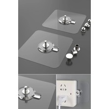 Gampus 1 Adet Kendinden Yapışkanlı Duvar Kancaları Şeffaf Raf Duvar Askıları Mutfak Banyo Vida Kanca