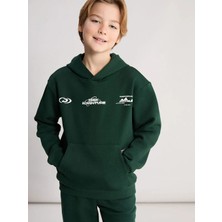 LC Waikiki Lcw Kids Yeşil Kapüşonlu Erkek Çocuk Eşofman Takım