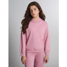 LC Waikiki Lcw Kids Lila Kapüşonlu Kız Çocuk Eşofman Takım