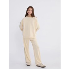 LC Waikiki Lcw Kids Sarı Bisiklet Yaka Kız Çocuk Eşofman Takım