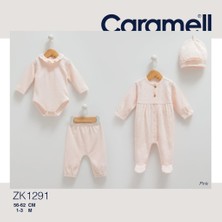 Caramell %100 Pamuk My Baby 4'lü Set 56-62 cm 1-3 Ay Pembe CRML.PMB.ZK1291