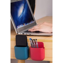 Gampus Yapıştırmalı Telefon Kumanda Tutucu Mobil Şarj Priz Askısı Portatif Banyo Askısı