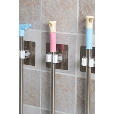 Gampus Paspas Süpürge Fırça ve Mop Askısı Sap Tutucu Mutfak Banyo Askı 5 Adet
