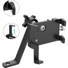 Gampus Motosiklet Bisiklet Telefon Tutucu Navigasyon Tutacağı Vidalı Metal Sağlam Telefon Tutucu M-252