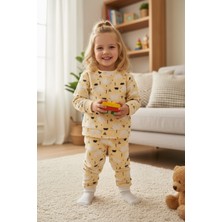 FullaModa Kutup Ayısı Desenli  Polar Unisex Çocuk Pijama Takımı