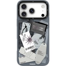 iPhone 17 Pro Uyumlu Kılıf M-Safe Şarj Özellikli Youngkit Different Dimension Serisi Kapak Gri