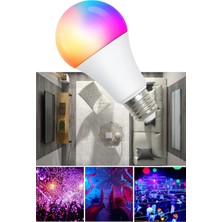 Gampus Uzaktan Kumandalı Renk Değiştiren Ampul Rgb 9W Beyaz Dahil 16 Renkli Tasarruflu Ampul