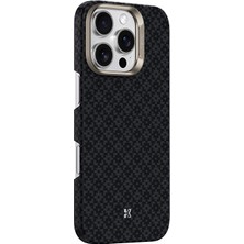 iPhone 16 Pro Max Uyumlu Kılıf M-Safe Özellikli Benks Armorair Armorgrid Serisi Kevlar Kapak Siyah