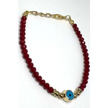 Gampus Kırmızı Boncuklu Bileklik Şirin Nazar Boncuklu Bileklik Çocuk Yetişkin Bileklik