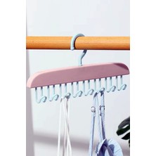 Gampus 8 Kancalı Mutfak Banyo Dolap Için Çok Amaçlı Kancalı ve Yapışkanlı Askı