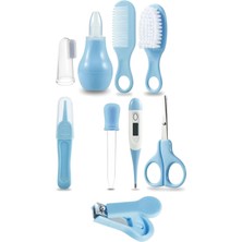 Gampus 9 Parça Bebek Bakım Seti Ateş Ölçer Makas Tırnak Makası Diş Fırçası Seti Bebek Bakım