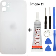 Azurtech iPhone 11 Uyumlu Arka Kapak Pil Kapağı + Yapıştırıcı+Tamir Seti Hediye