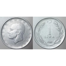 Banknoting Türkiye Cumhuriyeti 1 Lira 1960.