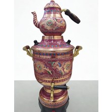 Işlemeli Bakır Semaver-Elektrikli Bakır Semaver