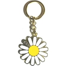 Gampus Papatya Metal Anahtarlık Dekoratif Metal Papatya Anahtarlık Şirin 1 Adet