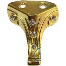 AyrStore Moda Taşlı Ahşap Sandık Ayağı, Kutu Ayak 3,5 cm - Sarı, 50 Adet