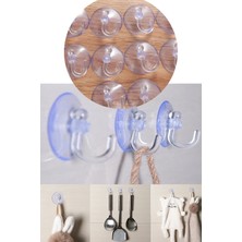 Gampus 100'LÜ Paket Kancalı Cam Vantuzu Askılık 100 Adet Pratik Askı Pakedi 100LÜ