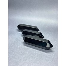 Gemsartdeco Koruyucu Obsidyen Çift Kazık Uçlu Doğaltaş
