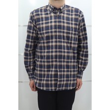 Cliente Fistan Store Erkek Ekose Klasik Kesim Rahat Kalıp Tek Cepli Kışlık Kaşmir Gömlek