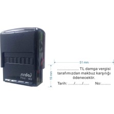 Sırdaş 912 Kaşe Siyah Makine Siyah Keçe 'Damga Vergisi' Yazısı İle