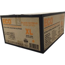 Labbakkal Siyah Nitril Eldiven 1 Koli - XL Beden - Pudrasız, Lateks İçermez - 20 Paket