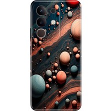 Nurdic Vivo Y29 (V2434) Kılıf Retro Trendy Silikon Baskılı Gezegen