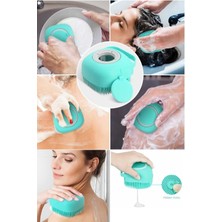 Gampus Şampuan Hazneli Silikon Peeling Duş Fırçası Sarı
