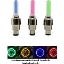 Gampus 1 Çift LED Işıklı Hareket Sensörlü Mavi Işıklı Bisiklet Araba Motor Sibop Kapağı Lambası