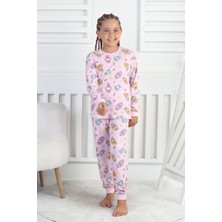 Isobel Isob Pembe Labubu Desenli %100 Pamuk Kız Çocuk Pijama Takımı 6-10 Yaş 51416