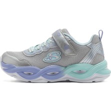 Skechers Twisty Glow Kids Sneaker Lastik Bağcıklı Cırtlı Işıklı Çocuk Ayakkabısı Gri