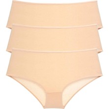 Venüs Shopping 3 Adet Kadın Yüksek Bel Bato Külot Ten