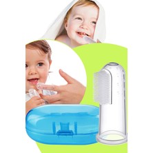 Gampus Silikon Bebek Diş Kaşıyıcı Parmak Dış Fırçası Kutulu Yumuşak Bebek Diş Fırçası Diş Kaşıma Aparatı