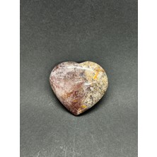 Gemsartdeco Pink Ametist Kalp Palmstone Doğaltaş