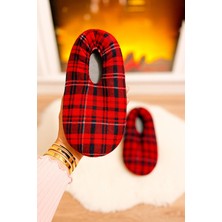 Lurji Erkek Yumuşak Pamuklu Kaymaz Tabanlı Lastikli Ev Patiği Botu