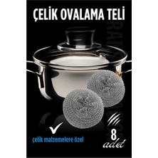Belle Fusion Bfs Çelik Bulaşık Teli Çelik Bulaşık Ovalama Teli 8 Adet