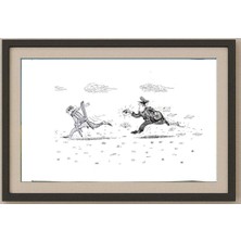 Karikatural Ali Divandari 29X21CM Orijinal Karikatür Tablo