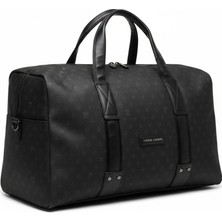 Pierre Cardin Siyah Seyahat Çantası Kadın Kullanıcılar İçin 360° Döner Tekerlek Özellikli