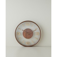 English Home Cara Duvar Saati 30 cm Koyu Krem